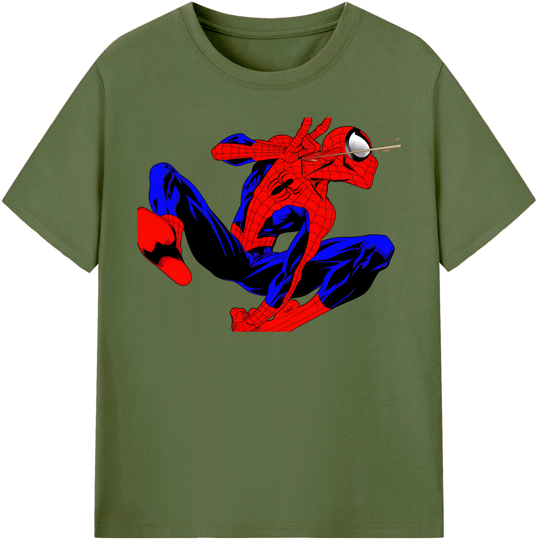 （画像用） Spider Man スパイダーマン 綿100％半袖Tシャツ（フロントプリント）